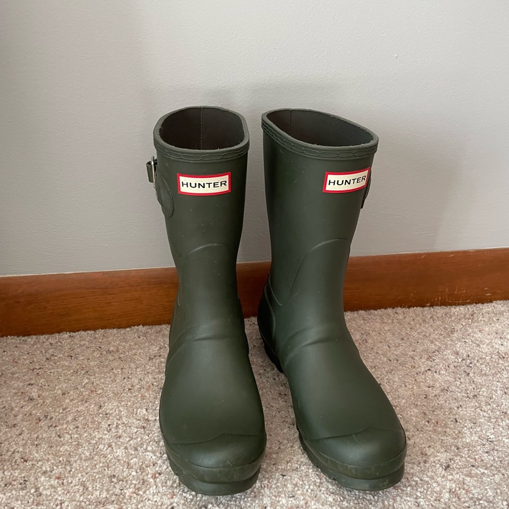 Hunter Dark Green Waterproof Boots